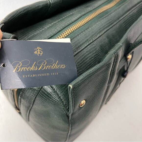NWT Brooks Brothers green medicine bag purse - Picture 13 of 15